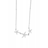 925 Silver necklace with starfishes.